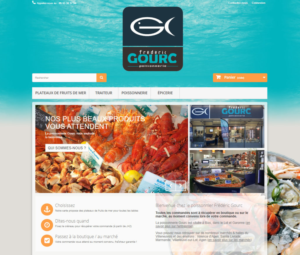 Poissonnerie Gourc - page d'accueil